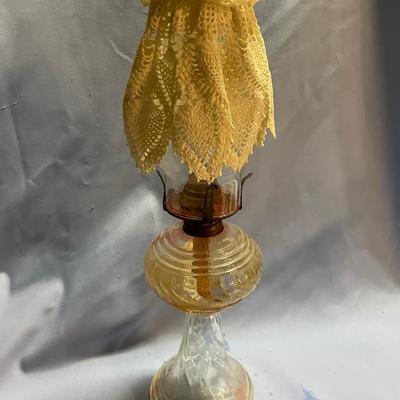 Vintage oil burning lamp