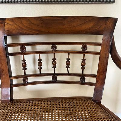 828 Edwardian Style Caned Seat Bench