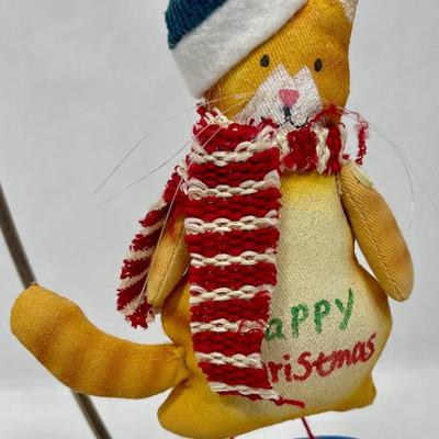 Christmas Ornament - Cat with Fish Sign
