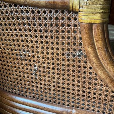 832 Large Rattan Caneback Wing Chair by LANE Venture Excursions