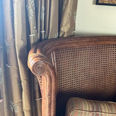 832 Large Rattan Caneback Wing Chair by LANE Venture Excursions