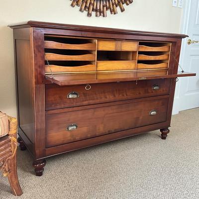 834 LANE Mahogany Secretary Chest of Drawers