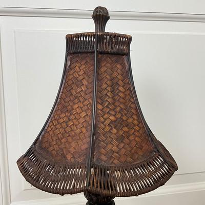 836 Rattan Style Candlestick Lamp