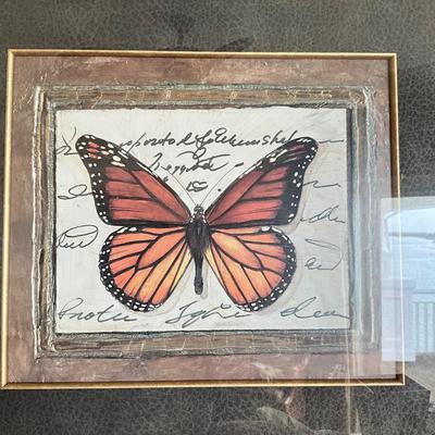 838 Pair of Decorative Butterfly Prints