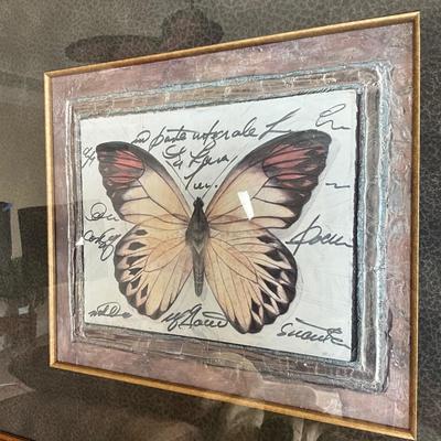 838 Pair of Decorative Butterfly Prints