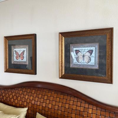 838 Pair of Decorative Butterfly Prints