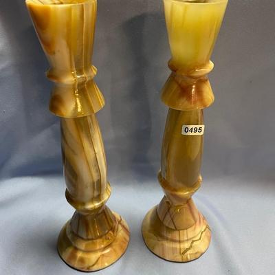 Marble candlesticks