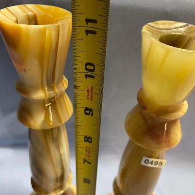 Marble candlesticks