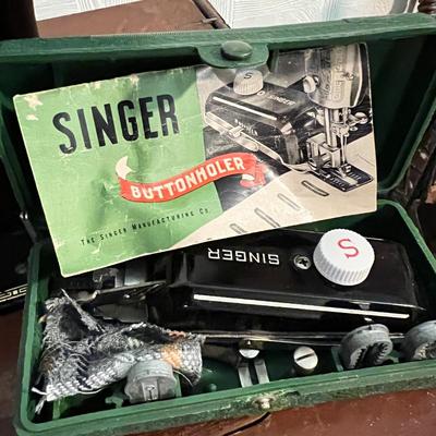 Antique Singer Sewing Machine w. Accessories, Boxes, Tools, Singer Ephemera, Manuals