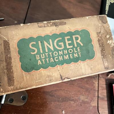 Antique Singer Sewing Machine w. Accessories, Boxes, Tools, Singer Ephemera, Manuals