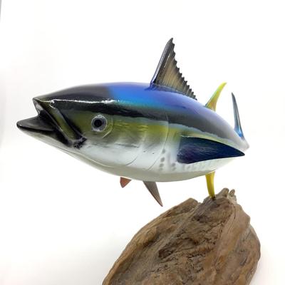 905 pair of Two Fish Carvings on Driftwood
