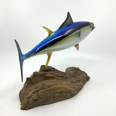 905 pair of Two Fish Carvings on Driftwood