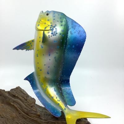 905 pair of Two Fish Carvings on Driftwood