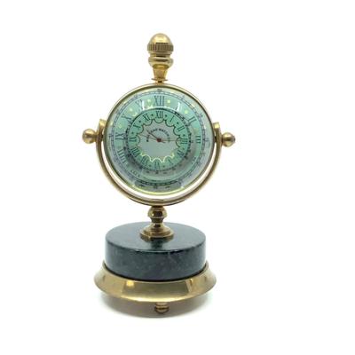 909 Brass Anchor Bell & West End Watch /Compass Desk Clock