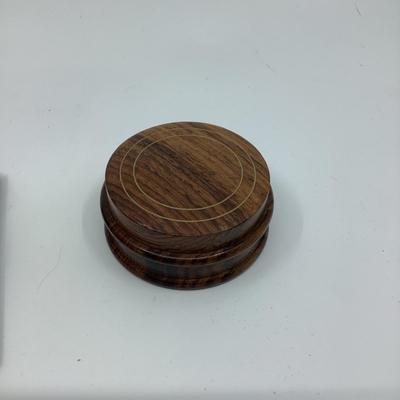 912 Wooden Box Compass with Lighthouse Desk Clock