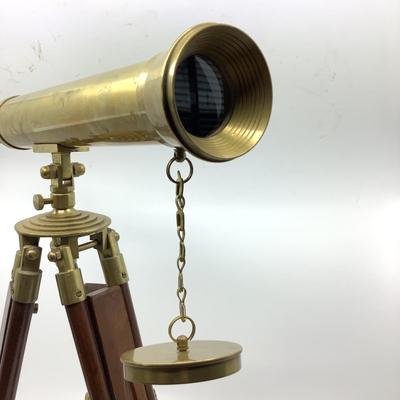 913 Small Brass Telescope on Stand