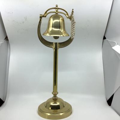 919 Tall Brass Ships Bell on Stand