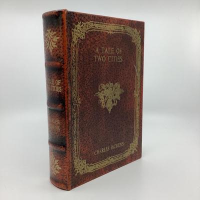 922 Leather Tissue Holder , Faux Book CD Holder, Book Box