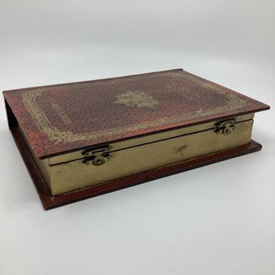 922 Leather Tissue Holder , Faux Book CD Holder, Book Box