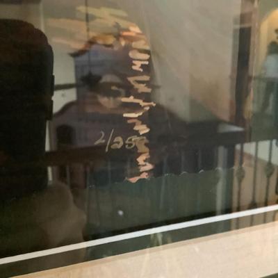 923 Signed and Numbered Origianl Lithograph of Boat Scene by LEE YOUNG