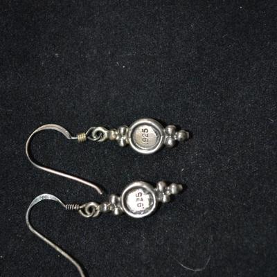 925 Sterling & Opal Drop Earrings 2.3g
