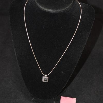 925 Sterling Marcasite Pendant w/ 925 Serpentine Chain 16”/18”, 4.5g