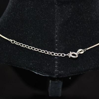925 Sterling Marcasite Pendant w/ 925 Serpentine Chain 16”/18”, 4.5g