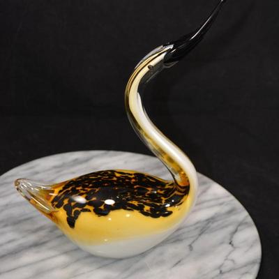 MCM Art Glass Murano Style Water Fowl 10.25” Tall