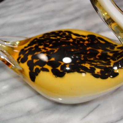 MCM Art Glass Murano Style Water Fowl 10.25” Tall