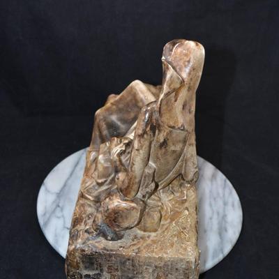 Plaster Cast/Glaze ’Madonna and Child’ 13.5”x12”
