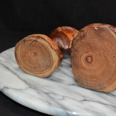 Redwood Hand Carved Tribal Statues 9.25”x8.5”
