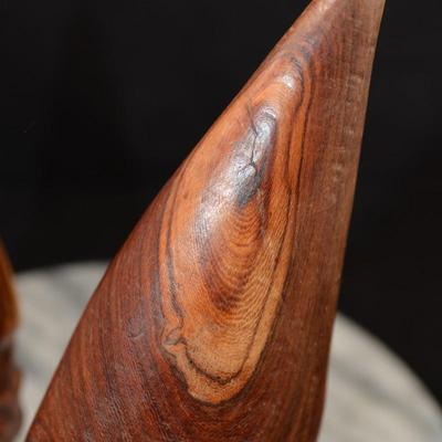 Redwood Hand Carved Tribal Statues 9.25”x8.5”