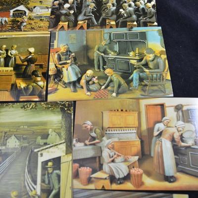 14 Vintage Unused Amish Country PA Postcards