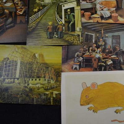 14 Vintage Unused Amish Country PA Postcards