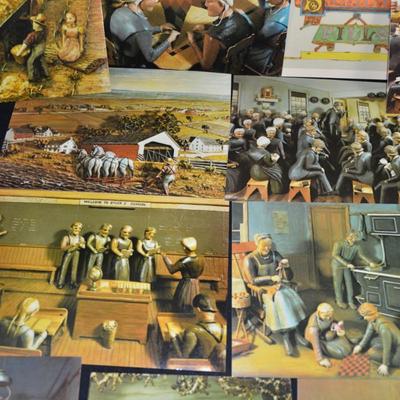14 Vintage Unused Amish Country PA Postcards