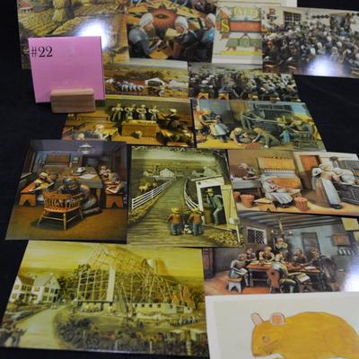 14 Vintage Unused Amish Country PA Postcards