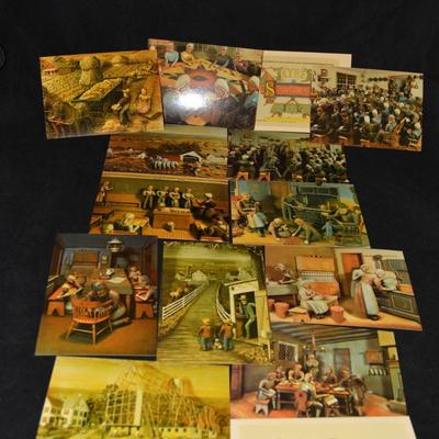 14 Vintage Unused Amish Country PA Postcards