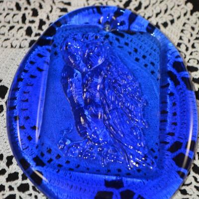 Vintage Set of 8 BLENCO Pressed Glass Ornaments