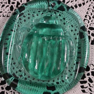 Vintage Set of 8 BLENCO Pressed Glass Ornaments