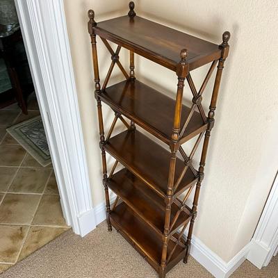 848 Mahogany "X" Style Bookshelf With Two Drawers