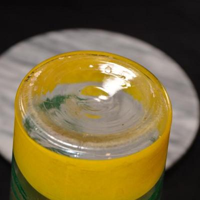 WWII Era Asian Glass Vase w/ Moon, Birds & Trees 10”