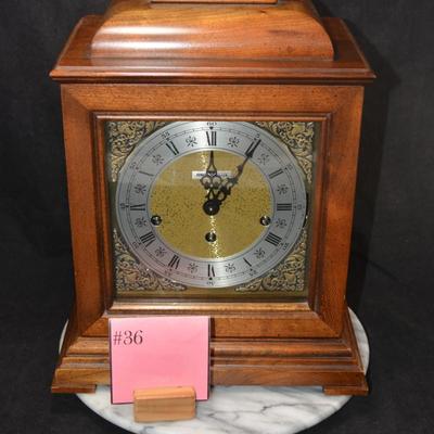 Howard Miller Triple Chime Key-Wind Mantle Clock, Model 612 429 15” Tall