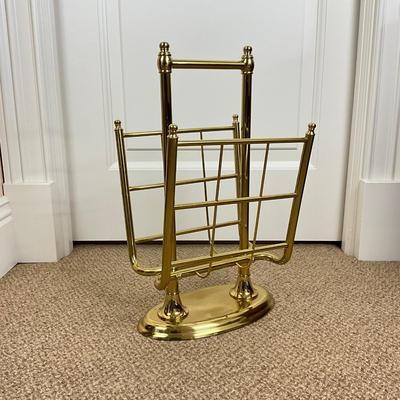 851 Frontgate Brass Magazine Rack