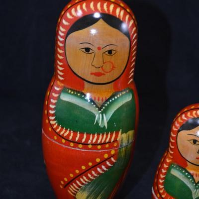 Indian 5 Layer Nesting Doll 6.5”
