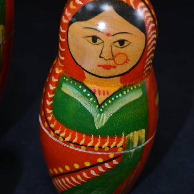 Indian 5 Layer Nesting Doll 6.5”