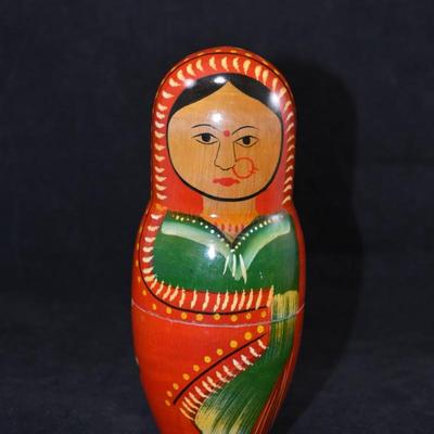 Indian 5 Layer Nesting Doll 6.5”