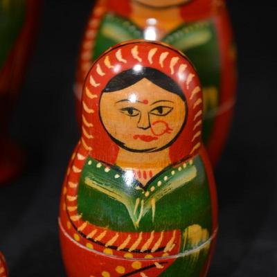 Indian 5 Layer Nesting Doll 6.5”