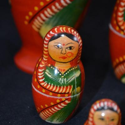 Indian 5 Layer Nesting Doll 6.5”