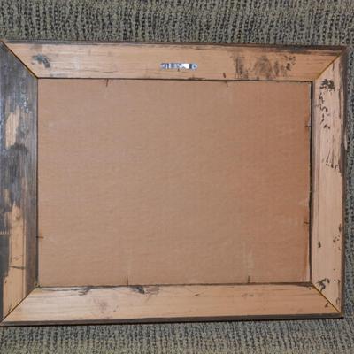 1973 Signed P. Buckley Moss Print in Heavy Wood Frame