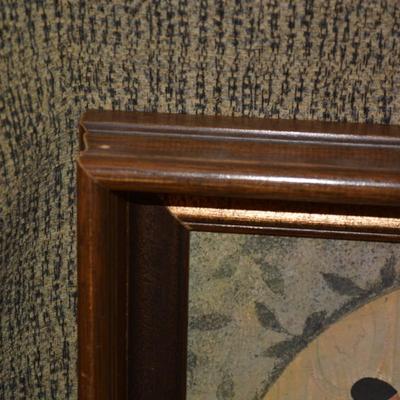 1973 Signed P. Buckley Moss Print in Heavy Wood Frame